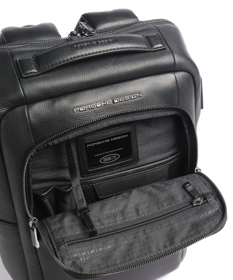 Porsche Design Roadster Leather Laptop backpack black