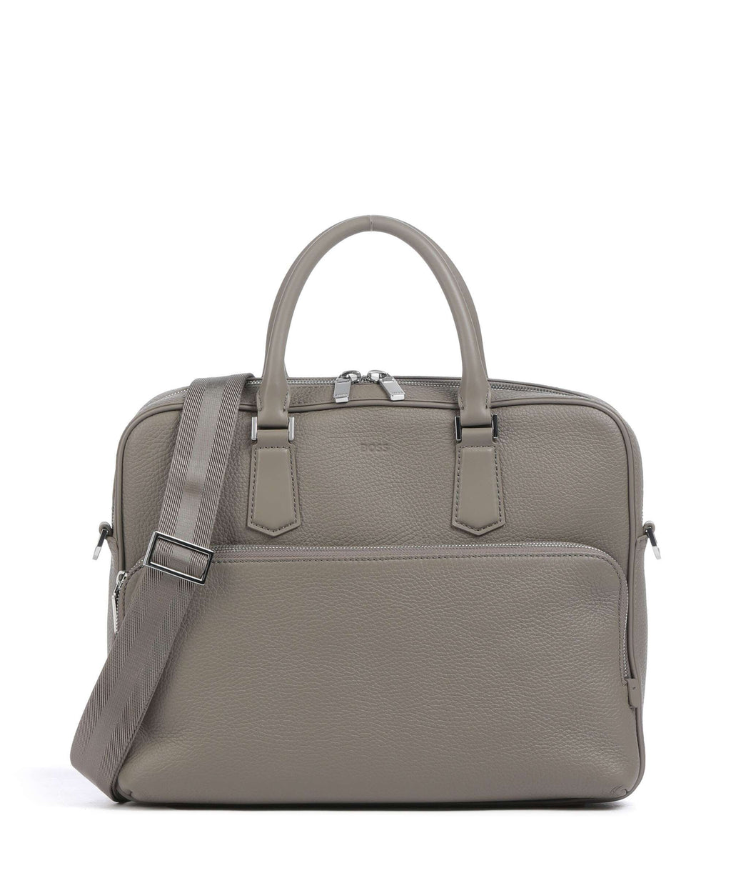 BOSS Crosstown Briefcase open green