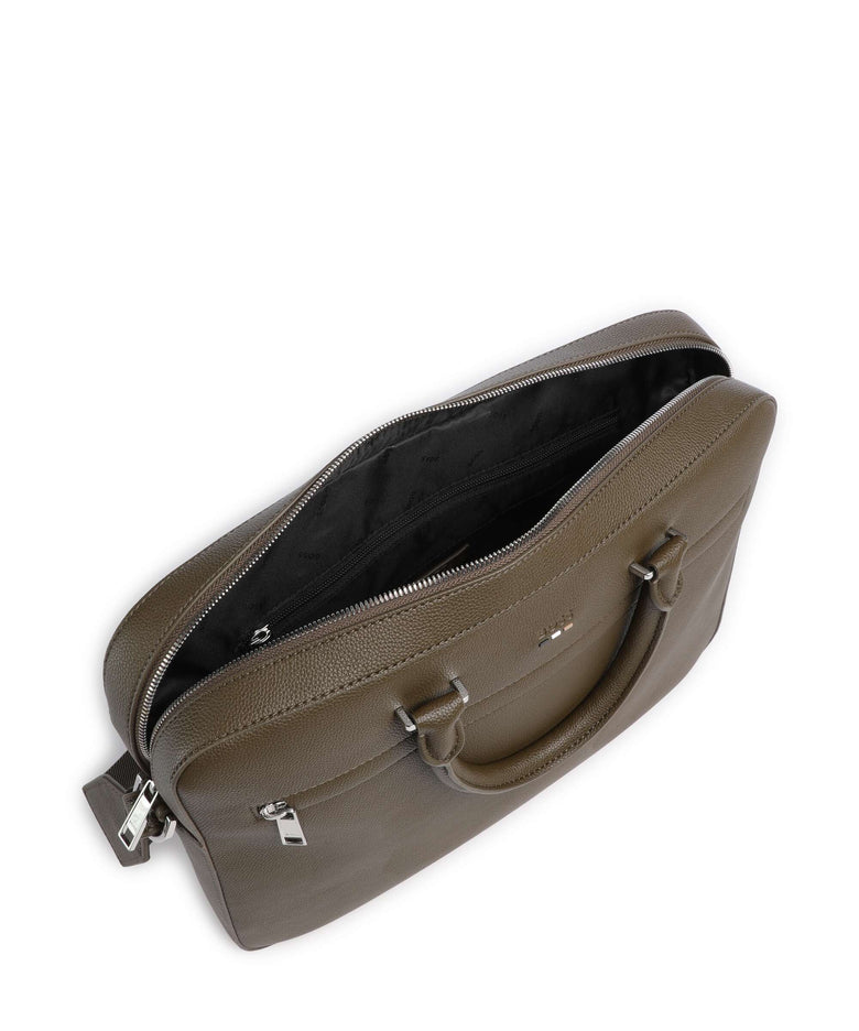BOSS Ray Briefcase open green