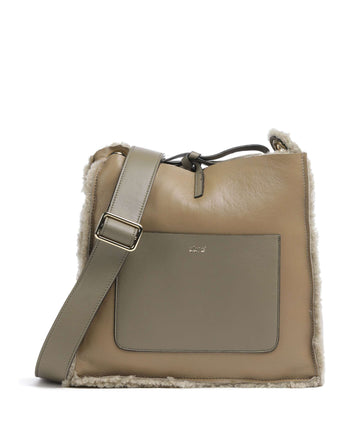 Abro Shearling Raquel Torba przez ramię siena