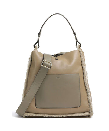 Abro Shearling Raquel Torebka worek siena