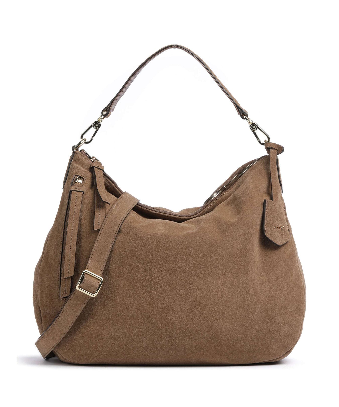 Abro Suede Juna Hobo bag camel
