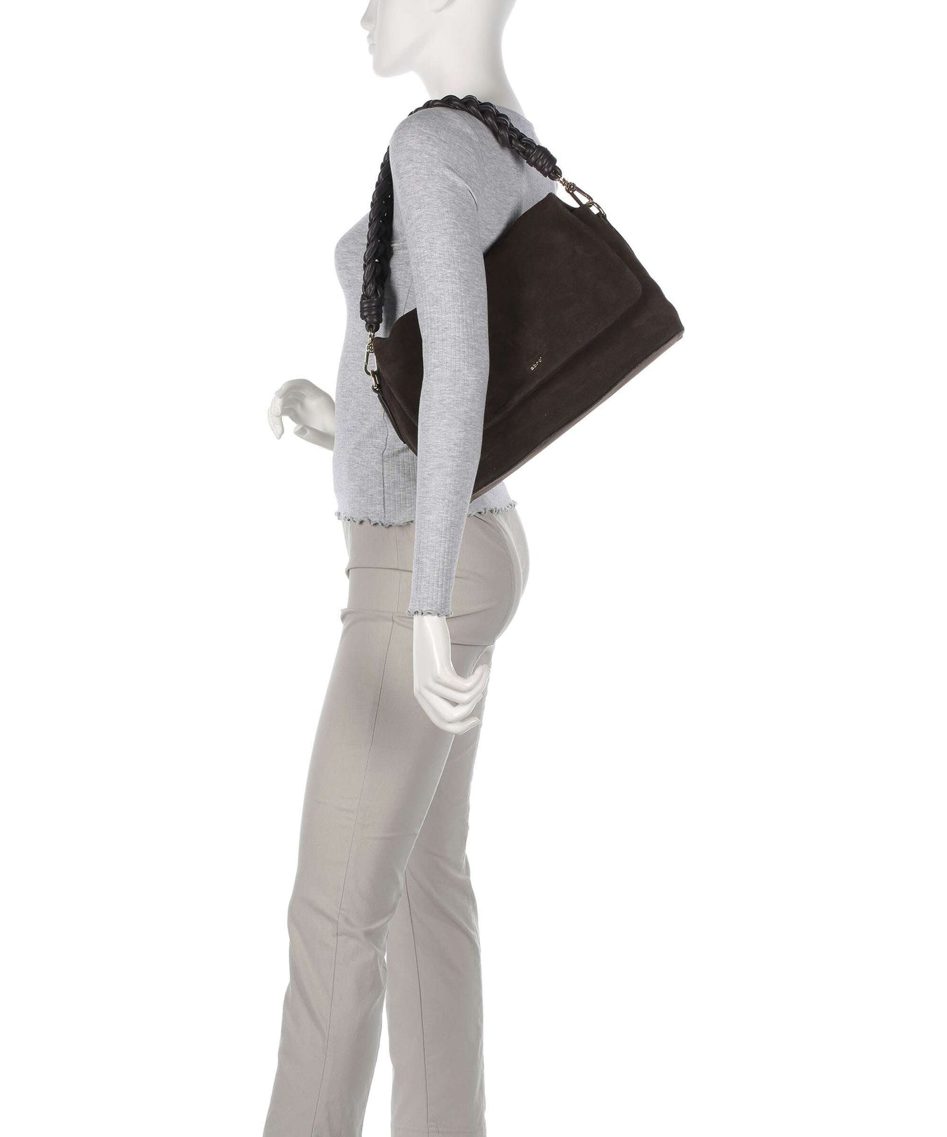 Abro Suede Soley Shoulder bag brown