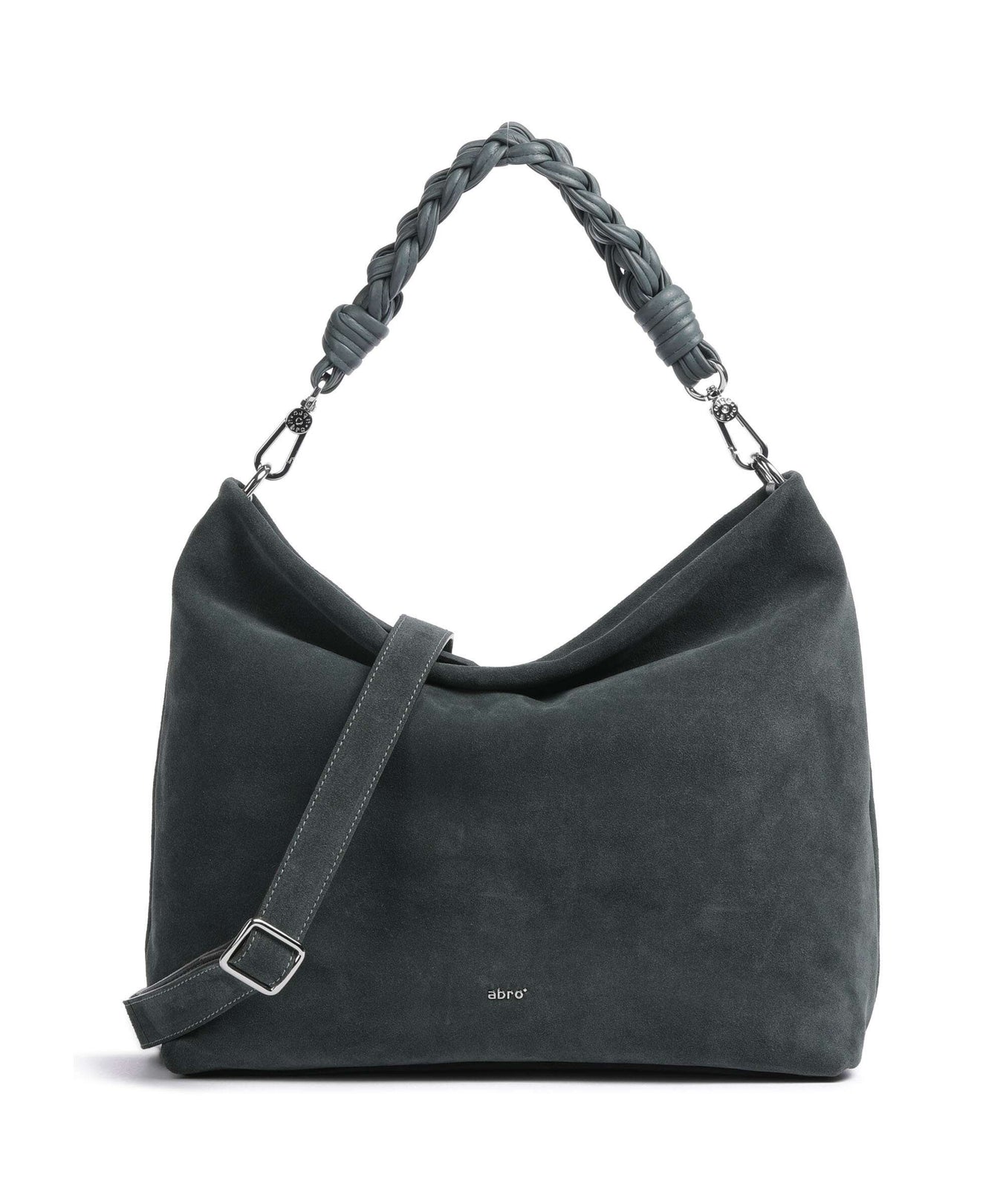 Abro Suede Soley Hobo bag sage
