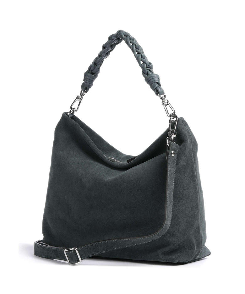 Abro Suede Soley Hobo bag sage