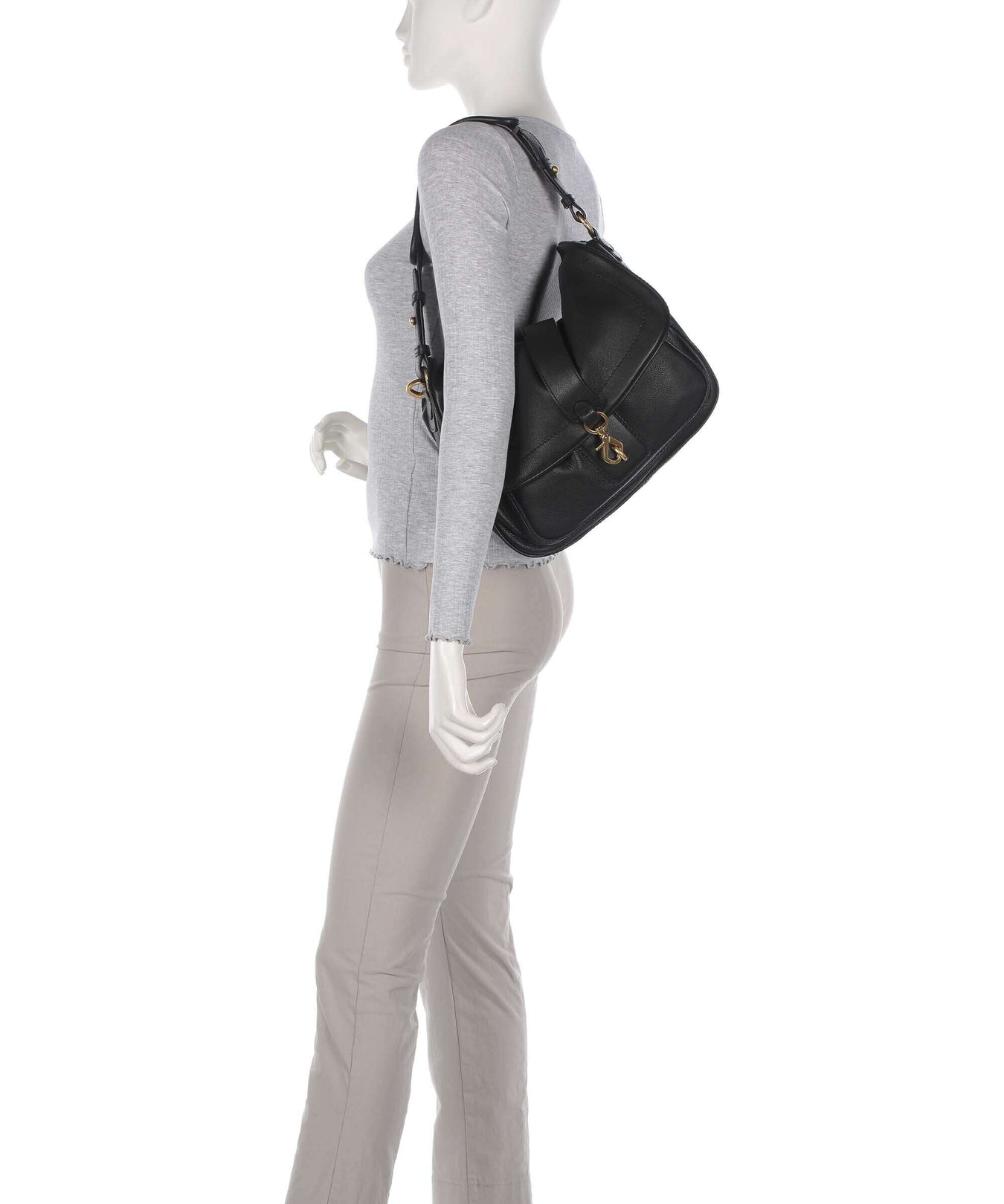 Abro Dalia Star Saddle Hobo bag black/gold