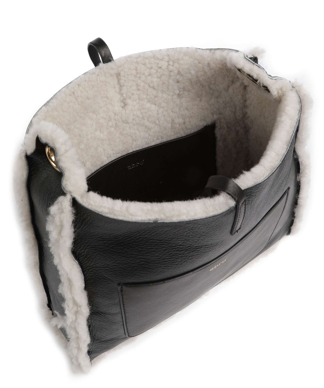 Abro Shearling Raquel Crossbody bag black/white