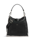 Abro Shearling Raquel Hobo bag black/white