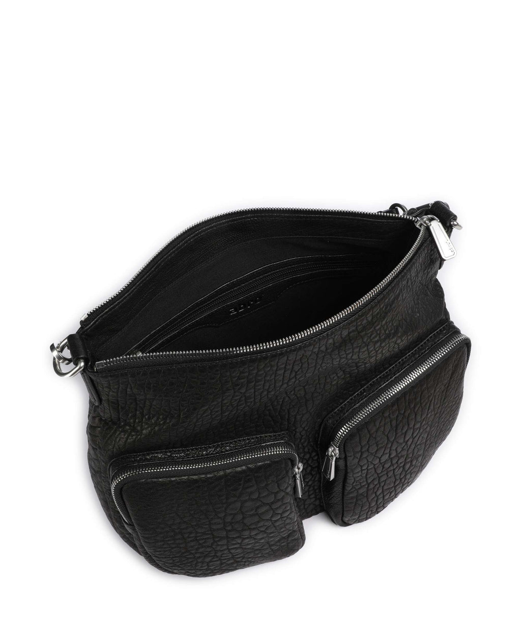 Abro Bubble Cargo Hobo bag black/nickel