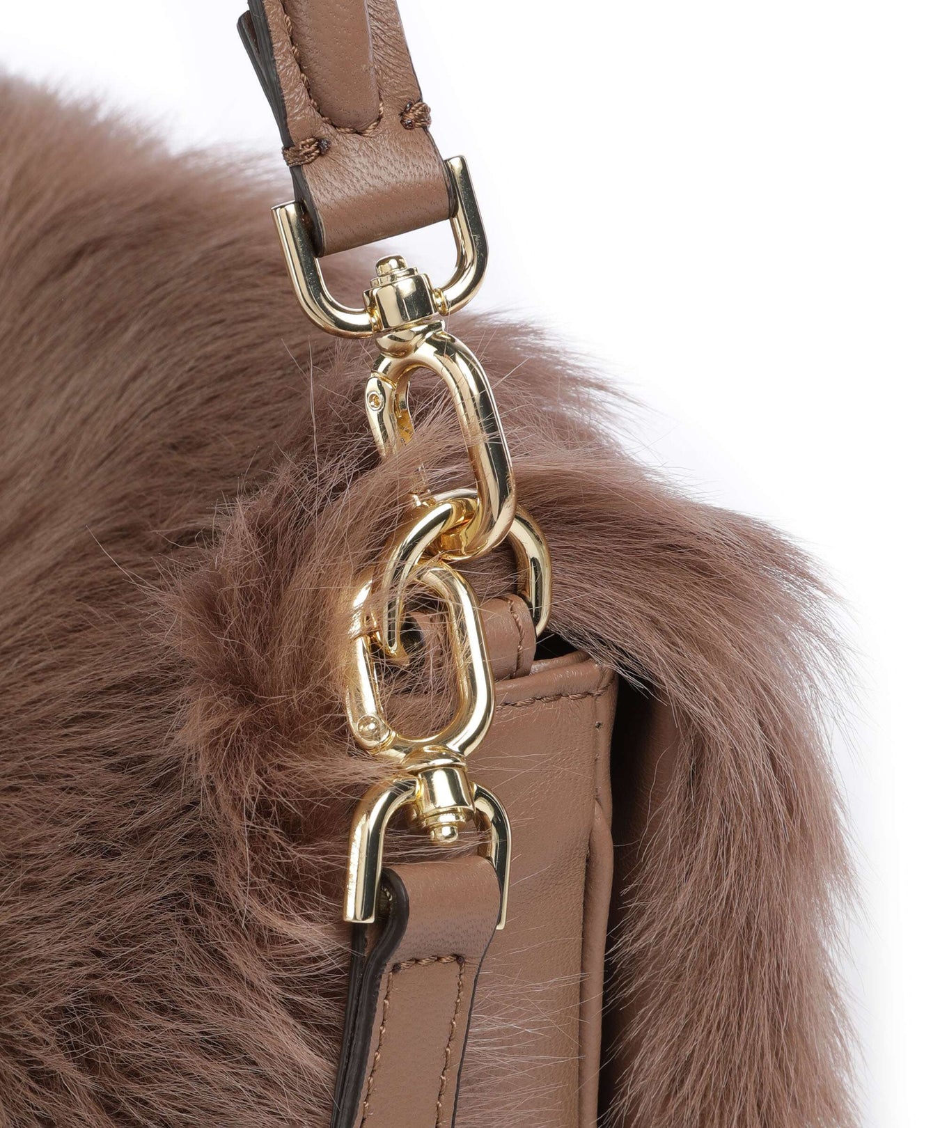 Abro Shearling Astor Shoulder bag camel