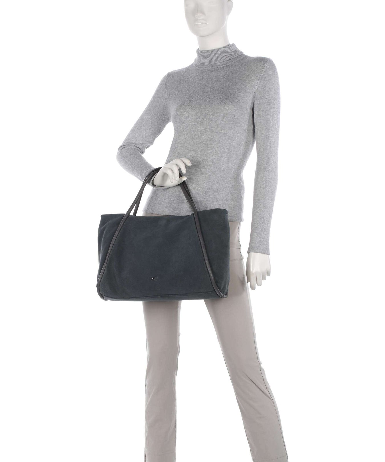 Abro Suede Willow Handbag grey