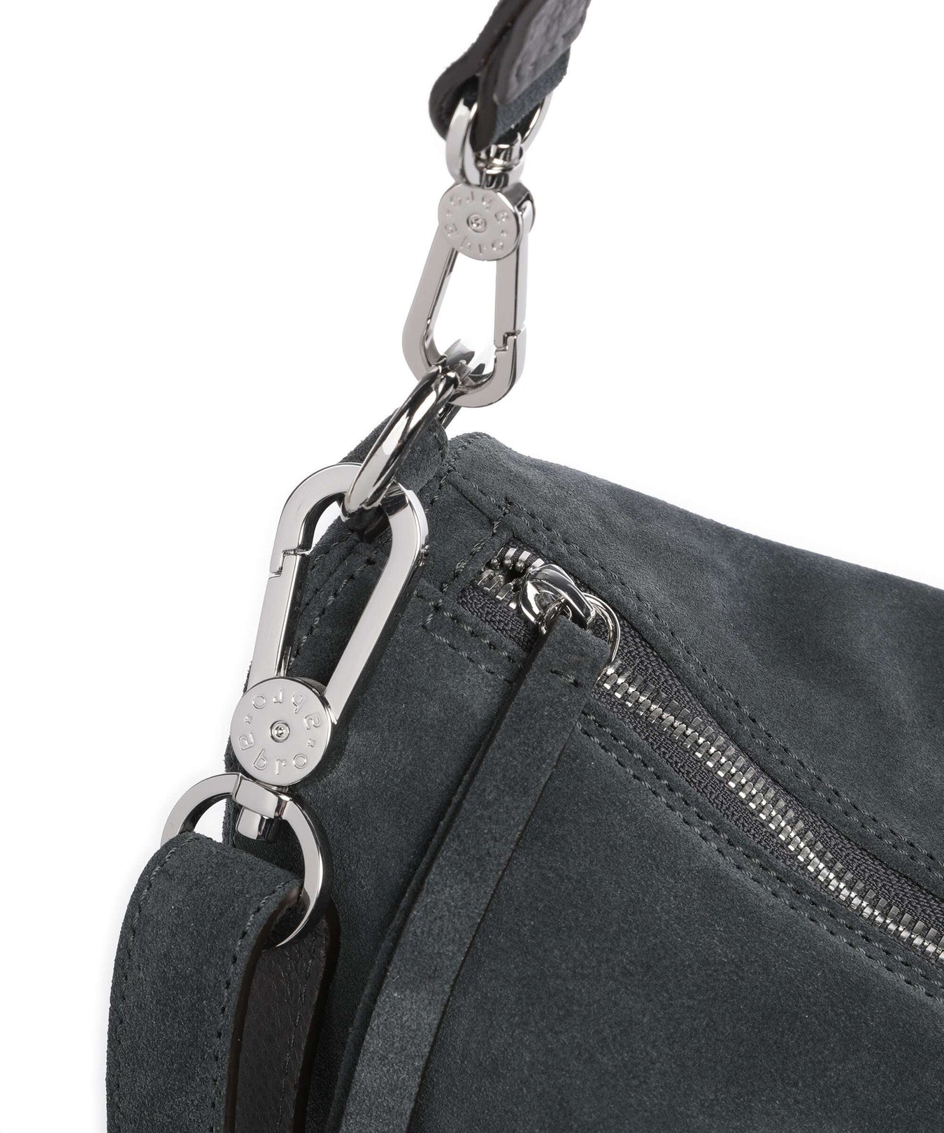 Abro Suede Mina Hobo bag grey