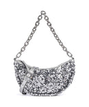 Abro Sequins Moon Shoulder bag silver