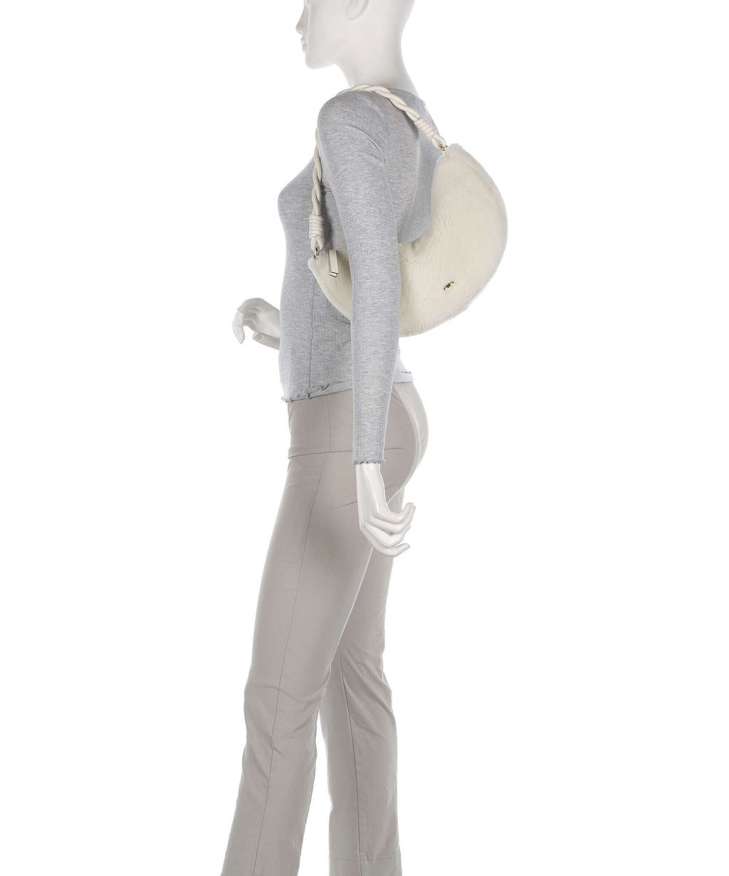 Abro Shearling Moon Shoulder bag milk