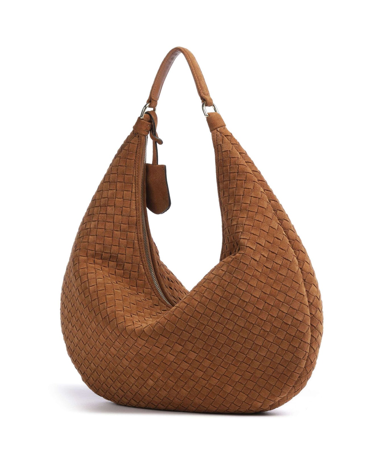 Abro Suede Nana Hobo bag cuoio