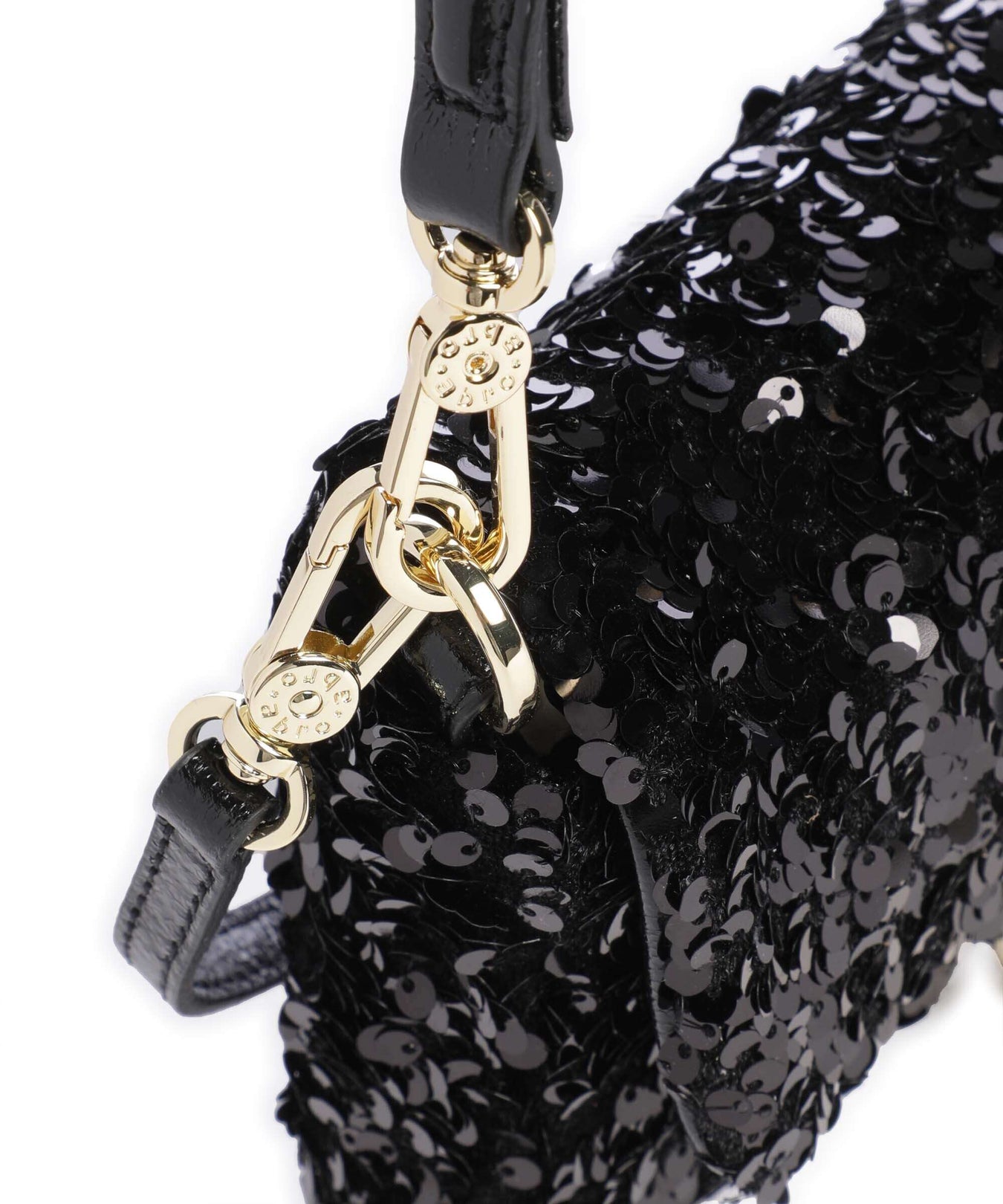 Abro Sequins Temi Shoulder bag black/gold