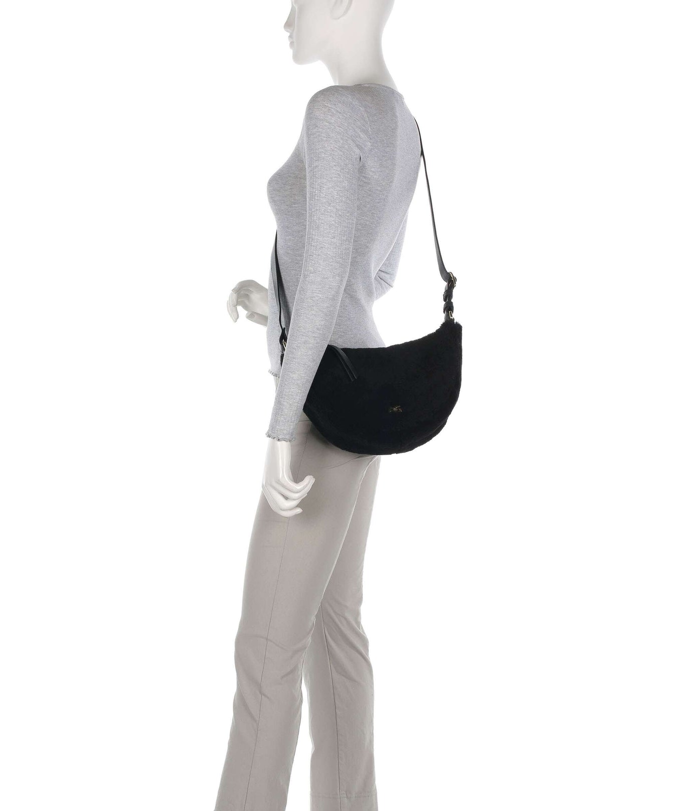 Abro Shearling By My Side Crossbody bag black/gold