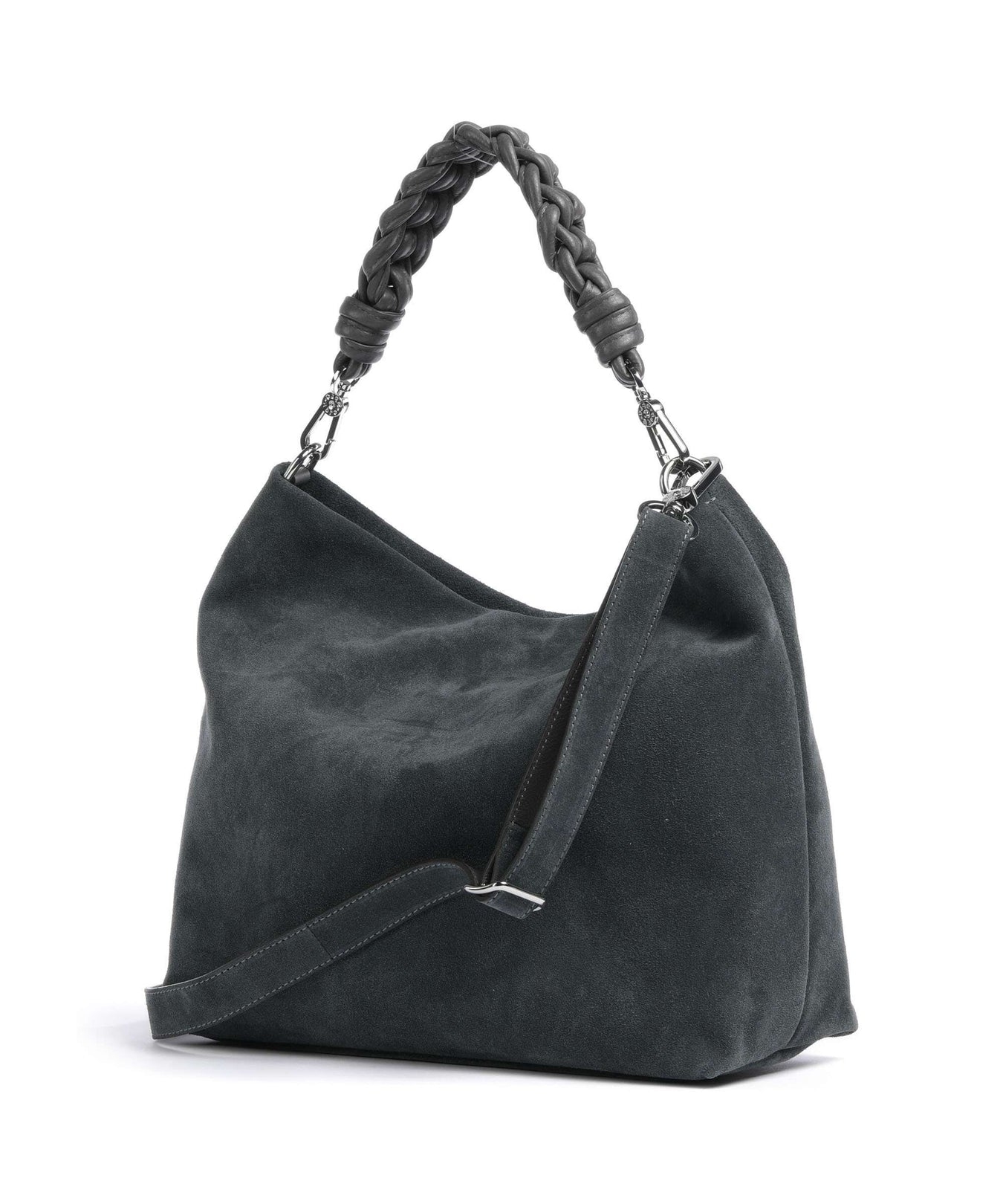 Abro Suede Soley Hobo bag grey