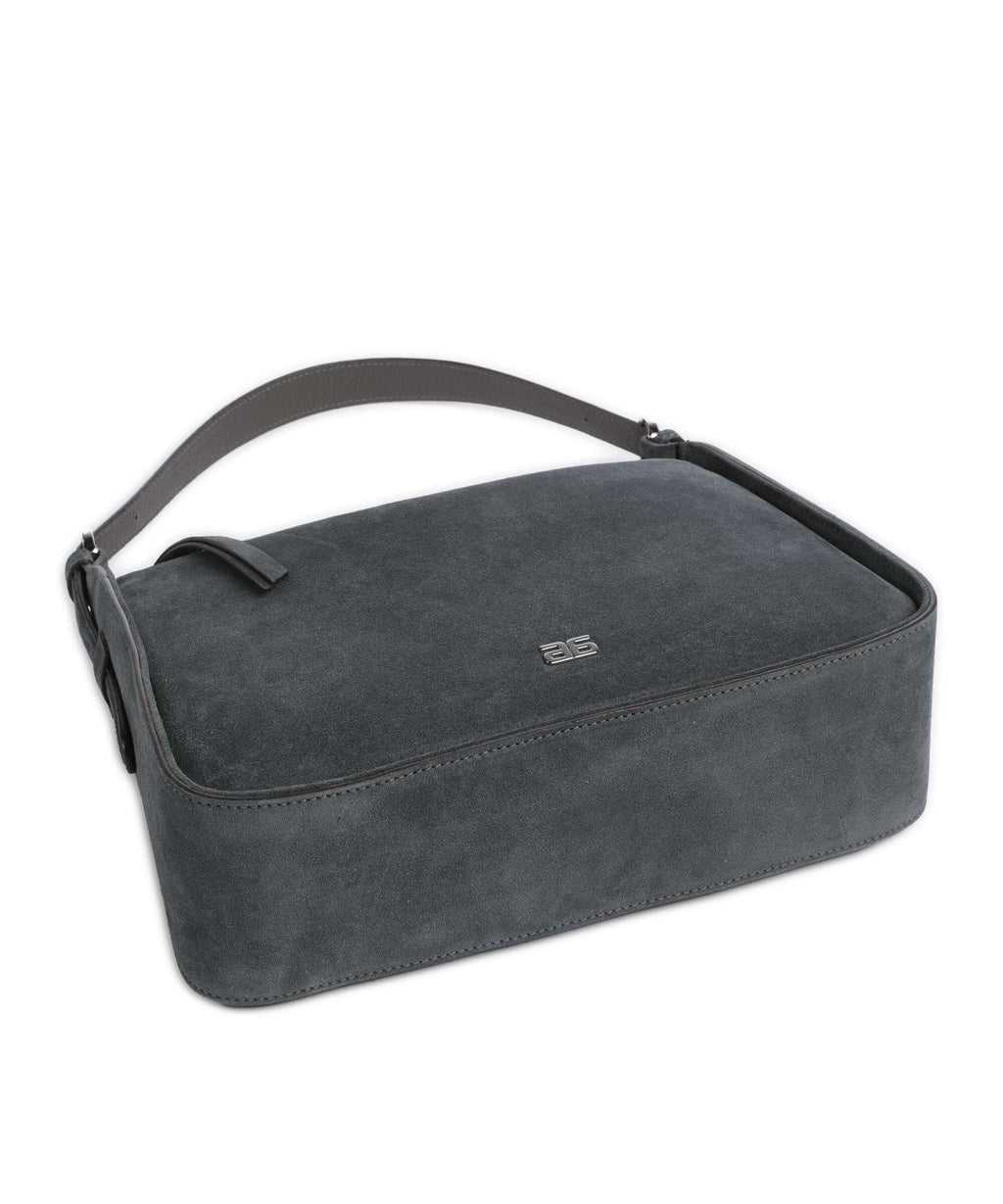 Abro Suede Best Friend Hobo bag grey