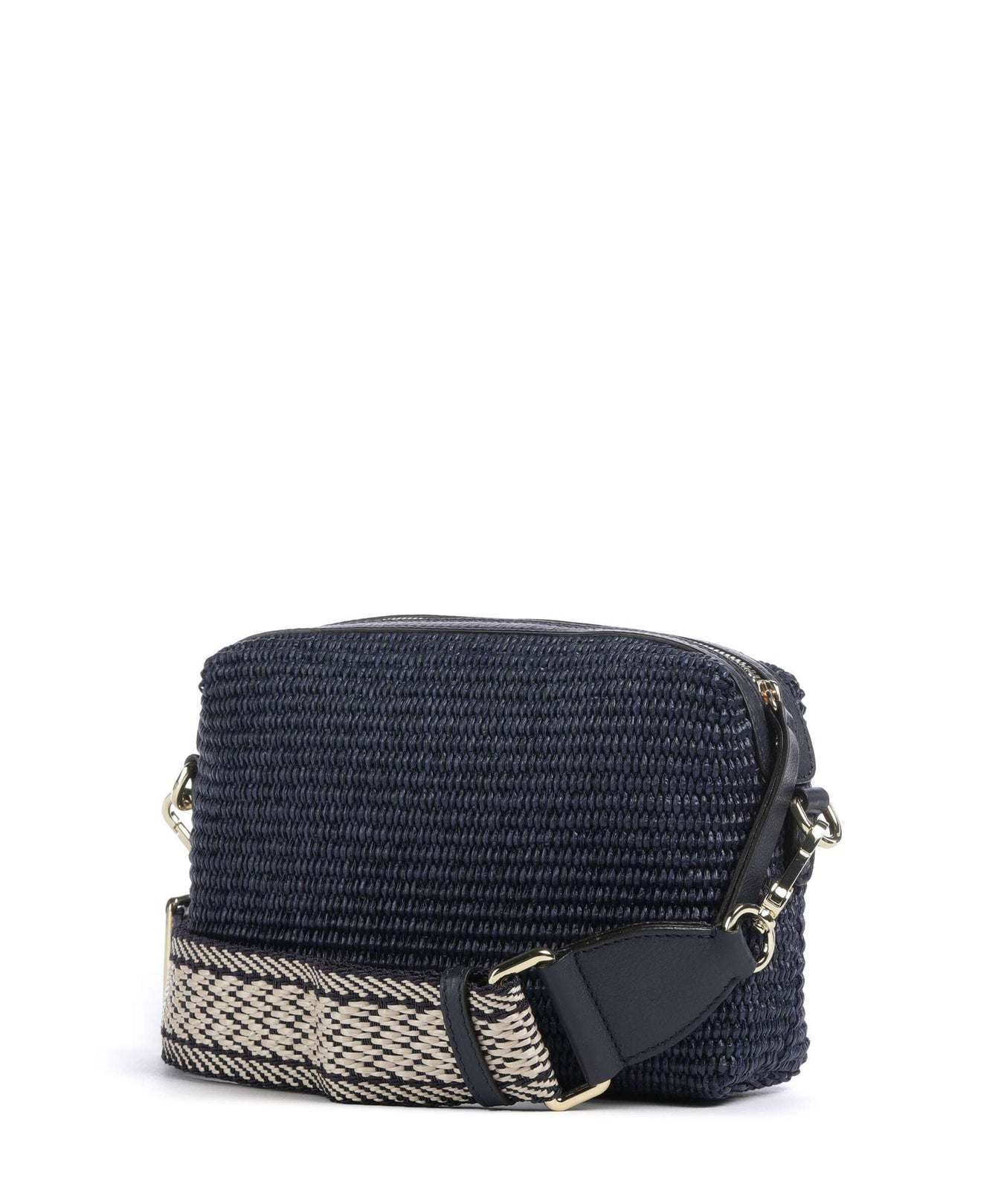 Abro Raffia Kaia Crossbody bag navy