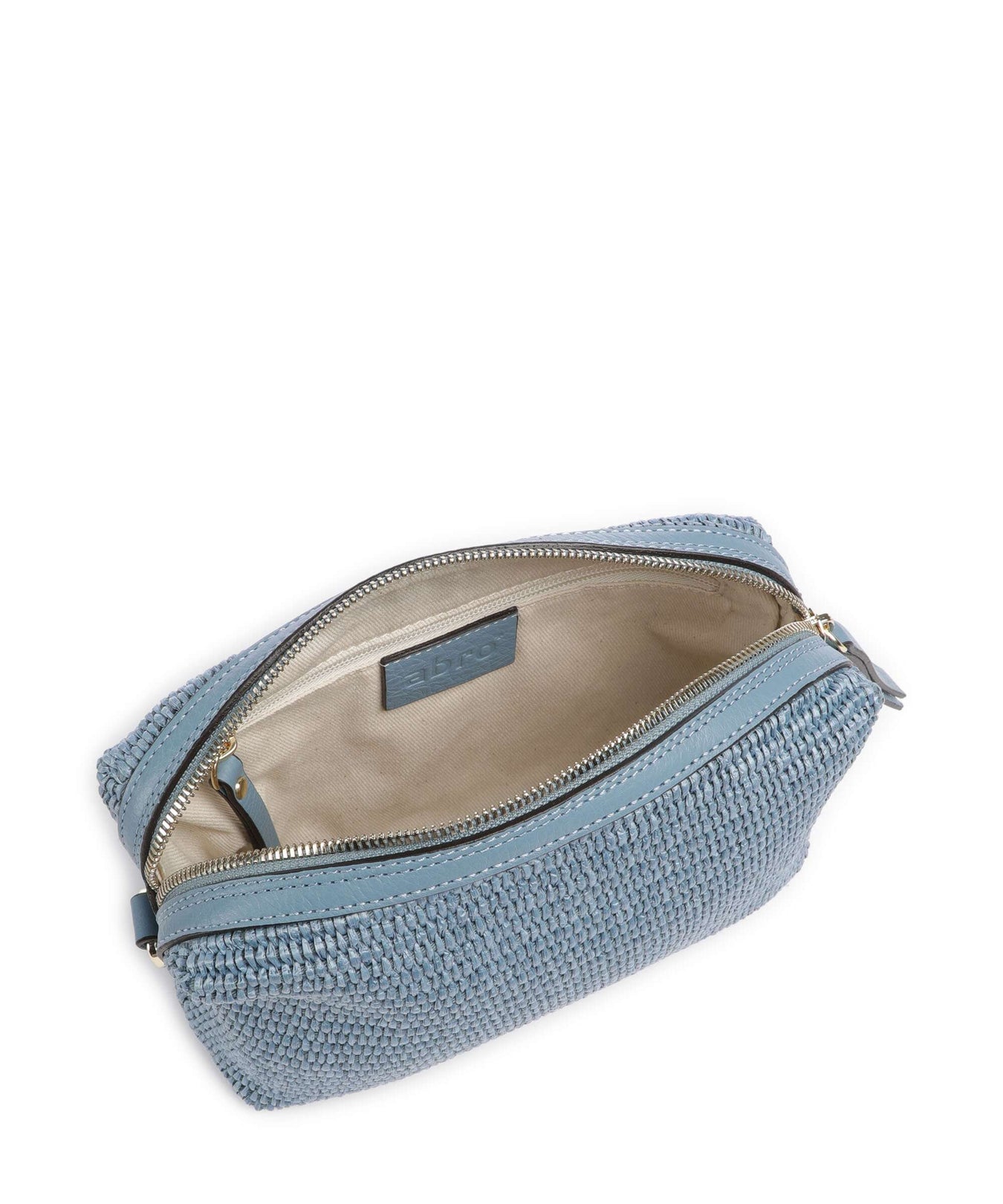 Abro Raffia Kaia Crossbody bag light blue/fairy
