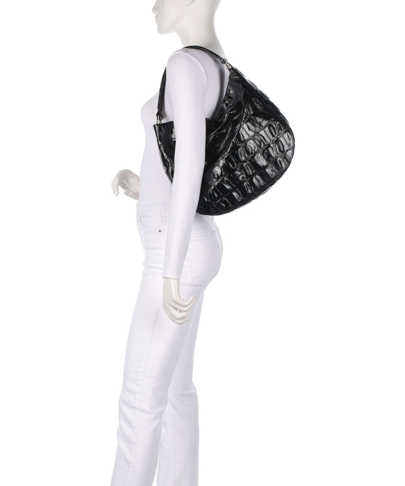 Abro Maxi Cocco Mia Hobo bag black/nickel