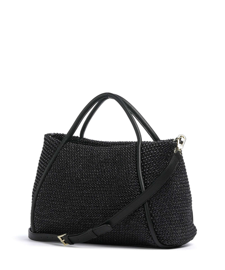 Abro Maglia Raffia Willow Handbag black/gold
