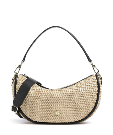 Abro Maglia Raffia Willow Torebka worek natural/black