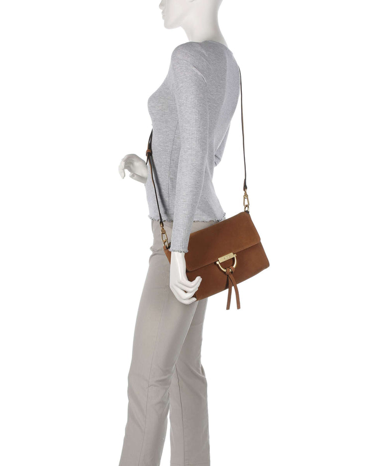 Abro Suede Temi Shoulder bag cuoio