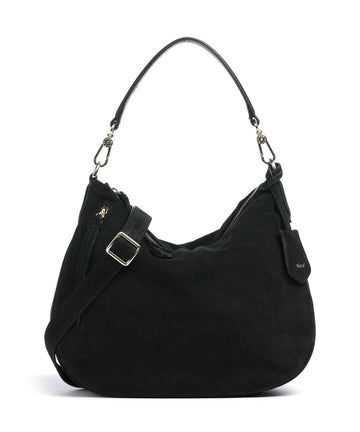 Abro Suede Juna Small Torebka worek black/gold