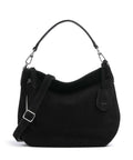 Abro Suede Juna Small Hobo bag black/nickel