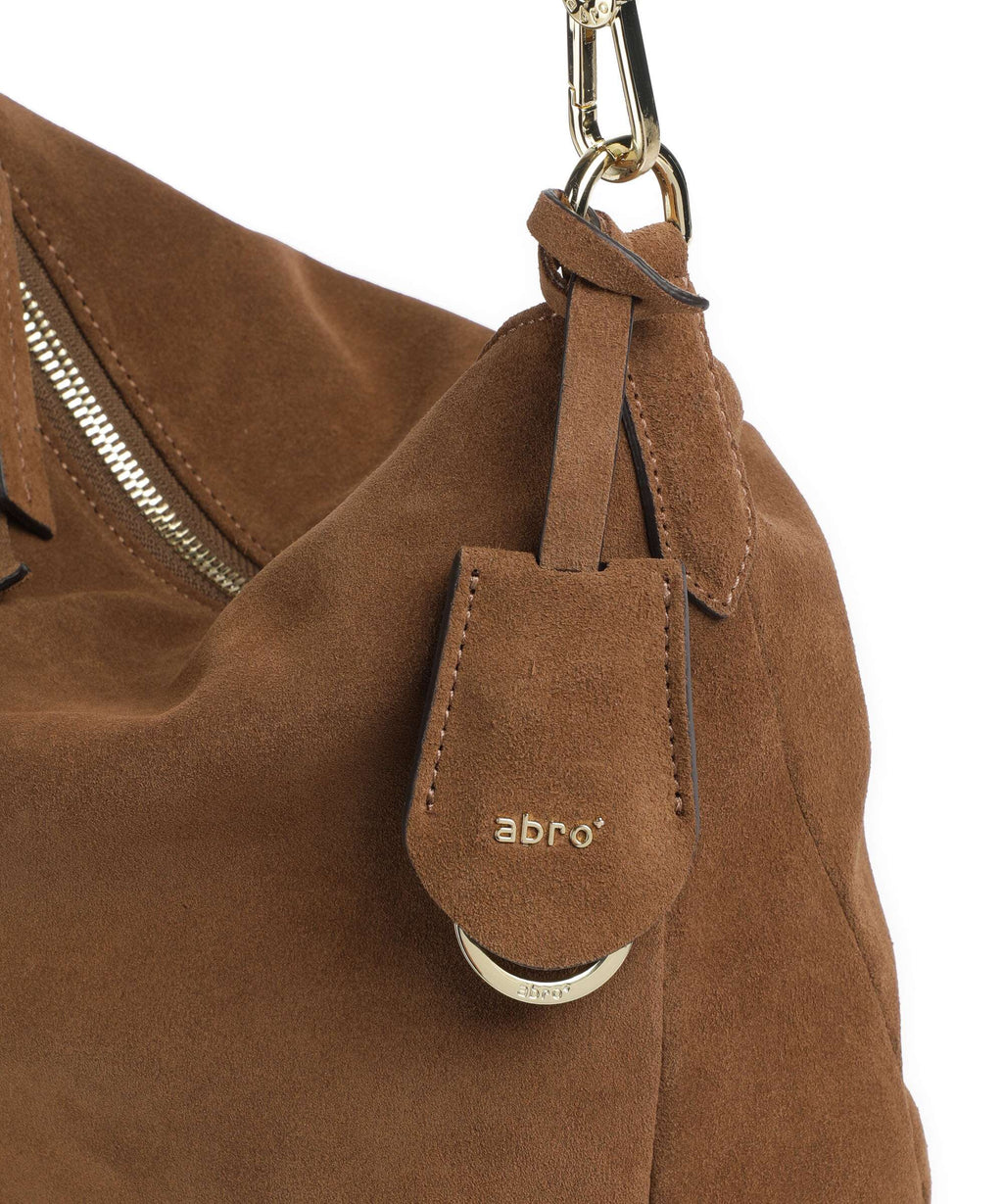 Abro Suede Juna Small Hobo bag camel