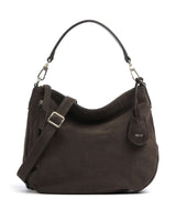 Abro Suede Juna Small Torebka worek dark brown