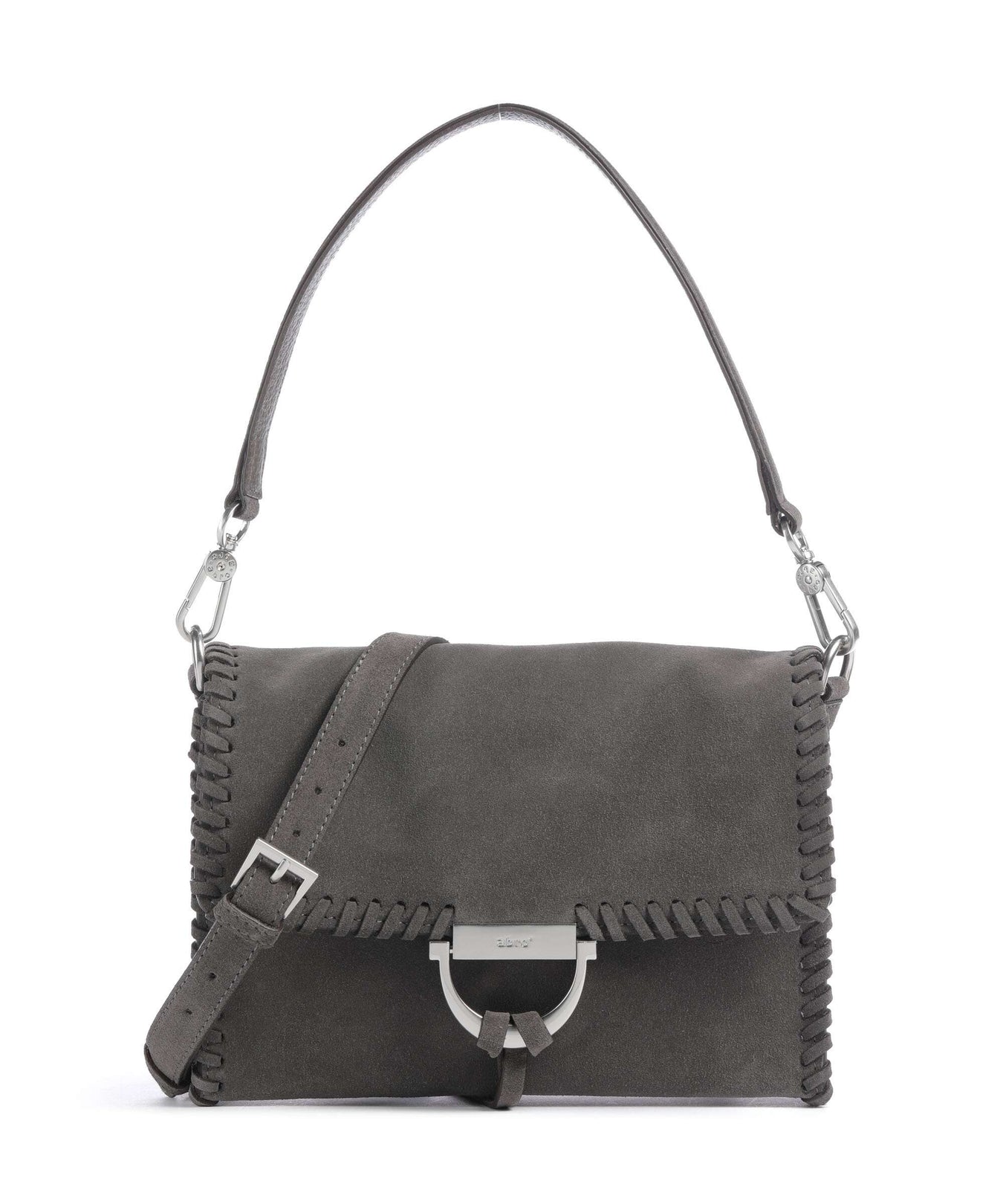 Abro Suede Temi Stitch Shoulder bag grey
