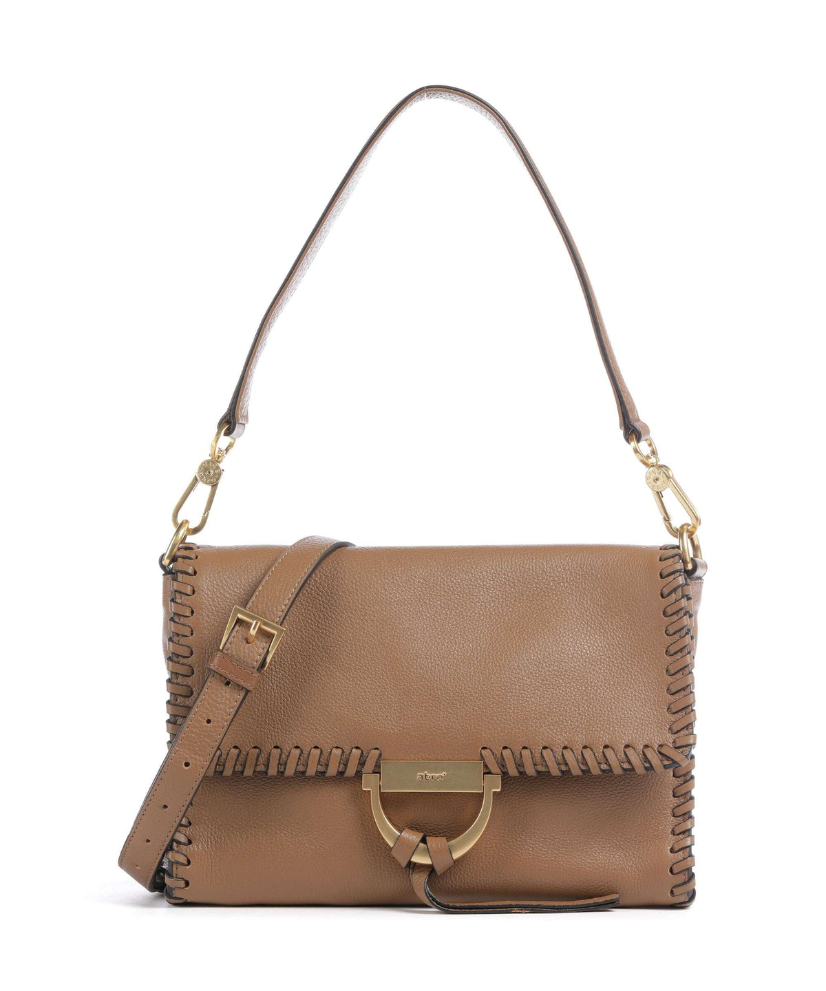 Abro Dalia Temi Stitch Shoulder bag caramel/cognac