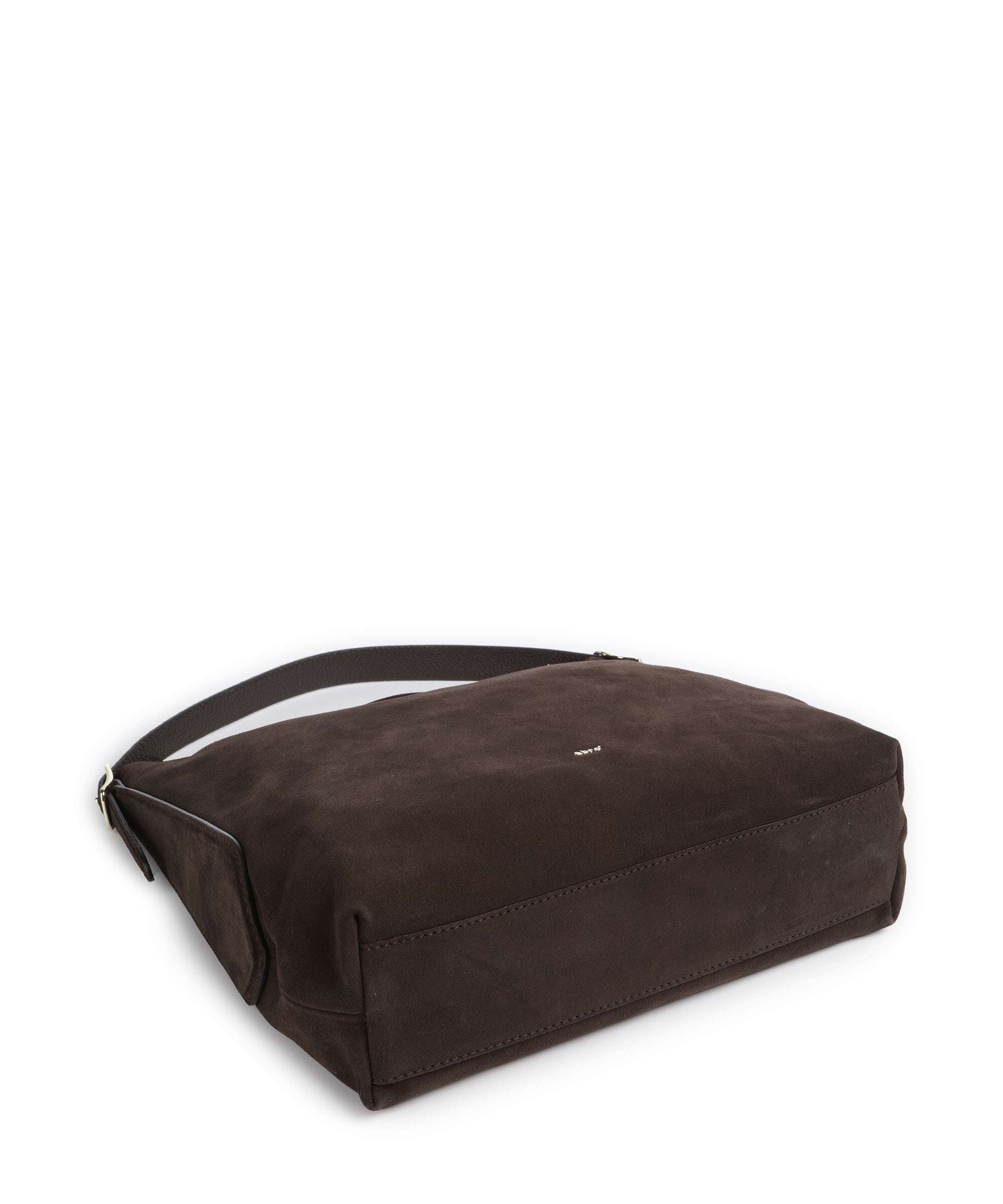 Abro Suede Carina Hobo bag dark brown