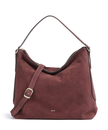 Abro Suede Carina Torebka worek bordeaux