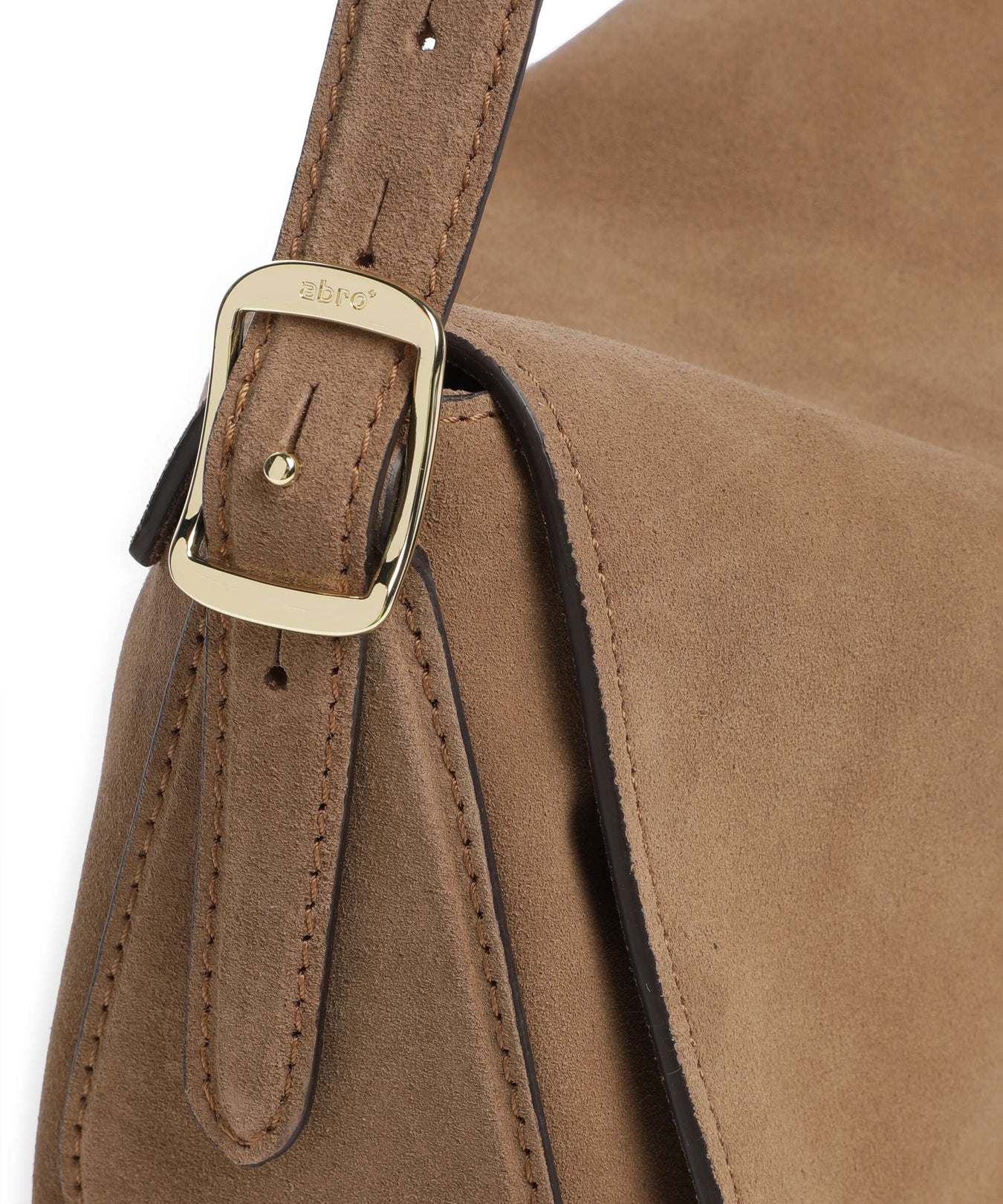 Abro Suede Carina Hobo bag camel