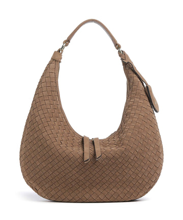 Abro Suede Weaving Nana Small Torebka worek camel