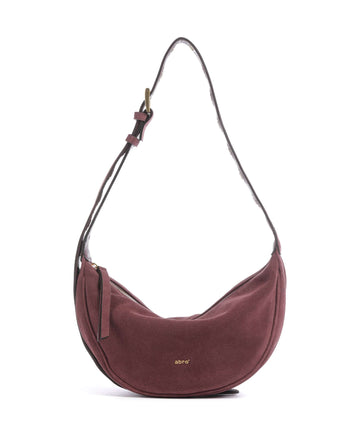 Abro Suede By My Side Small Torba na ramię bordeaux