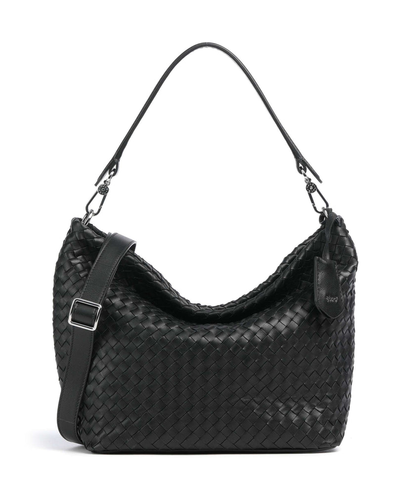 Abro Piuma Ebony Hobo bag black/nickel