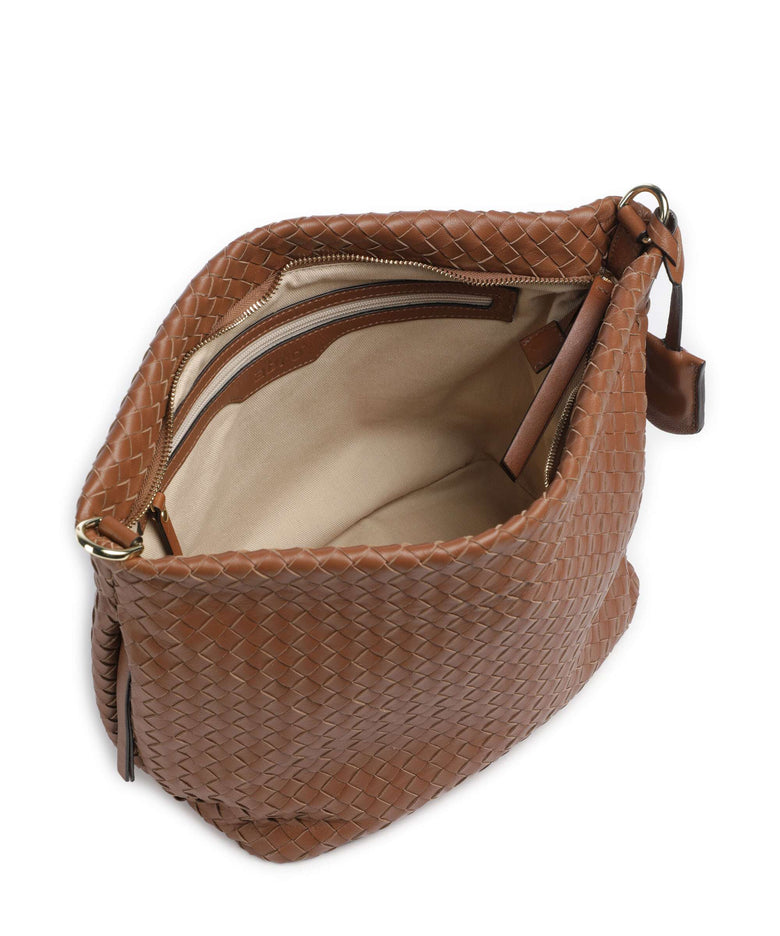 Abro Piuma Ebony Hobo bag caramel/cognac