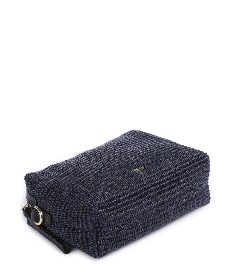 Abro Raffia Kaia Crossbody bag navy