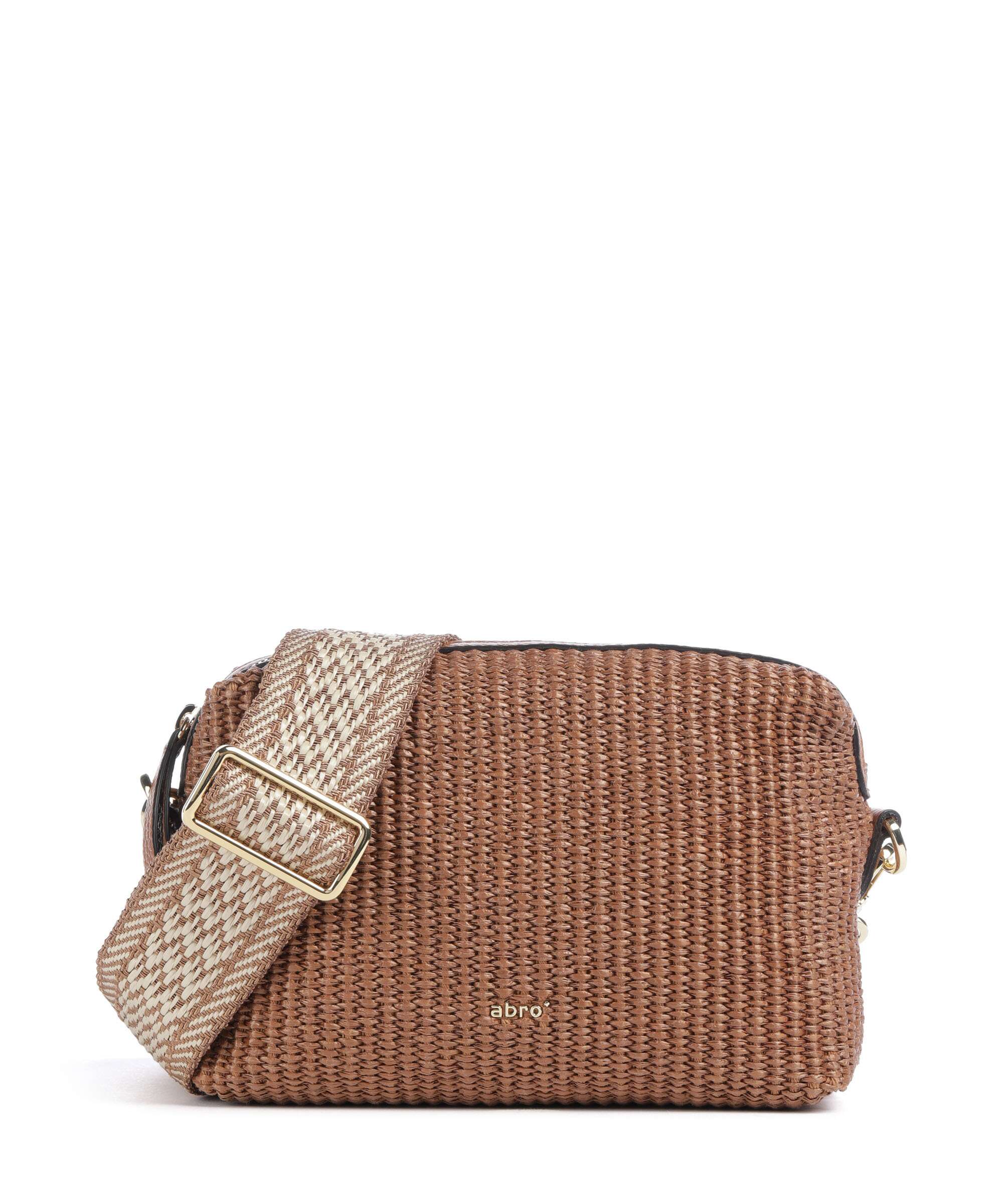 Abro Raffia Kaia Crossbody bag caramel/cognac
