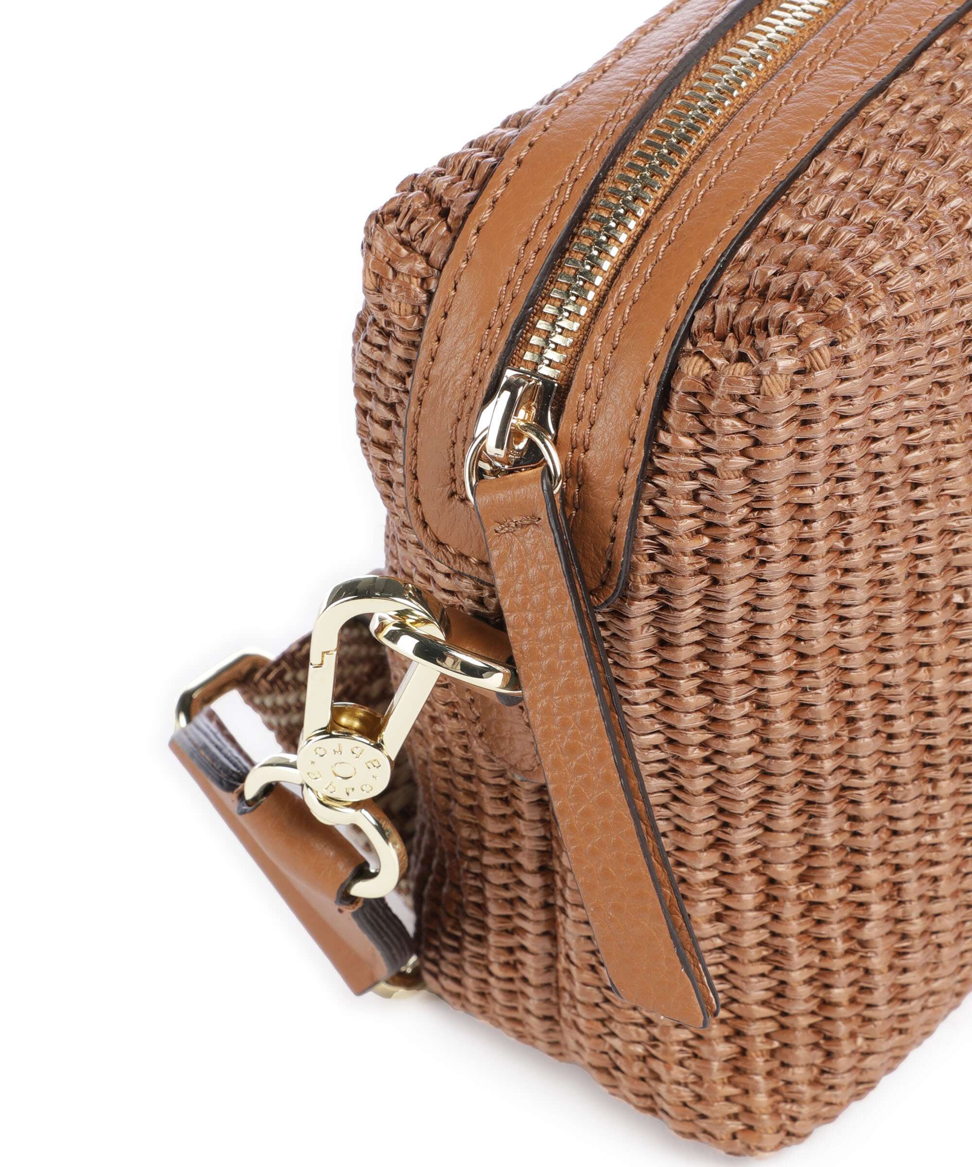 Abro Raffia Kaia Crossbody bag caramel/cognac