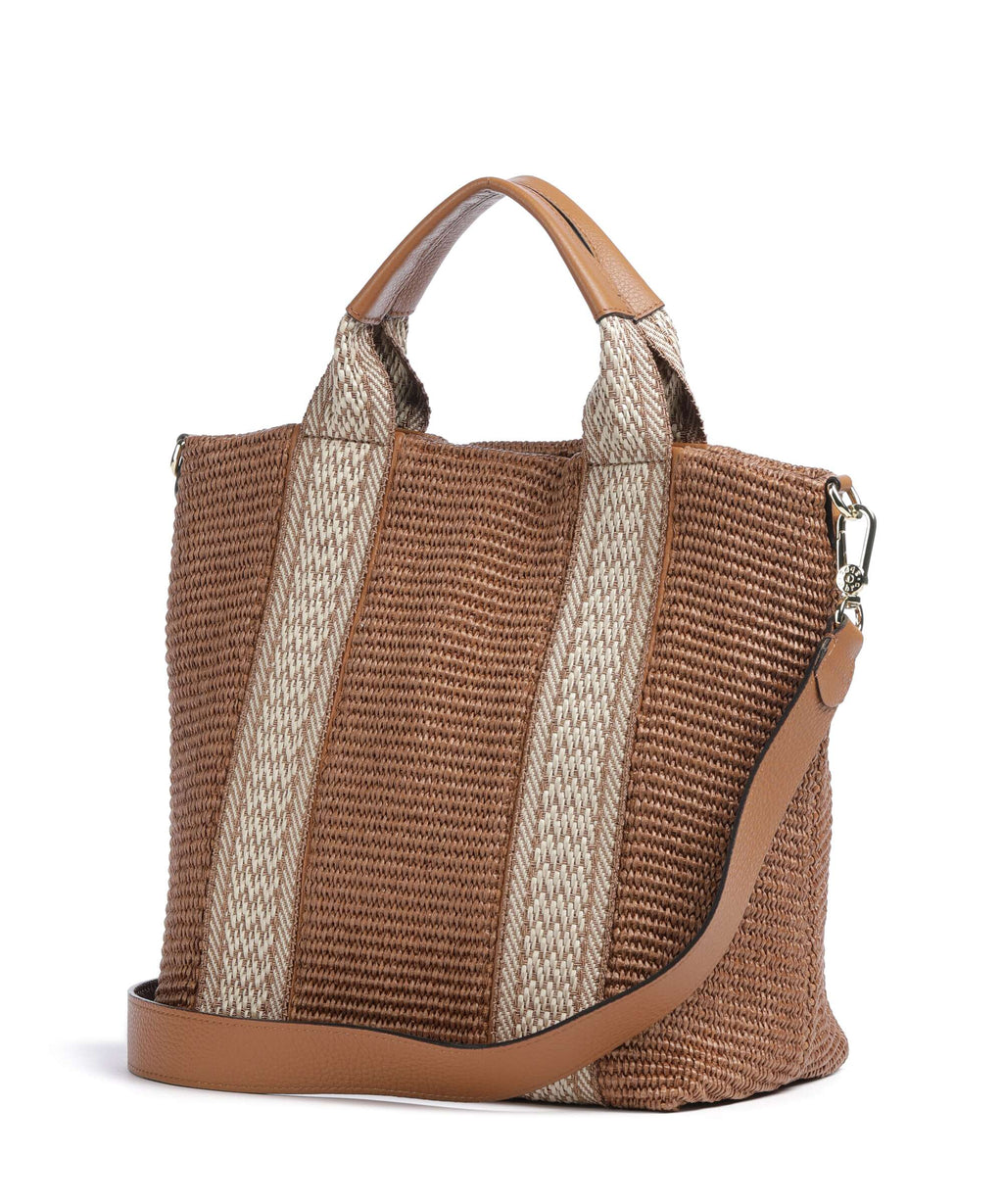 Abro Raffia Kaia Handbag caramel/cognac