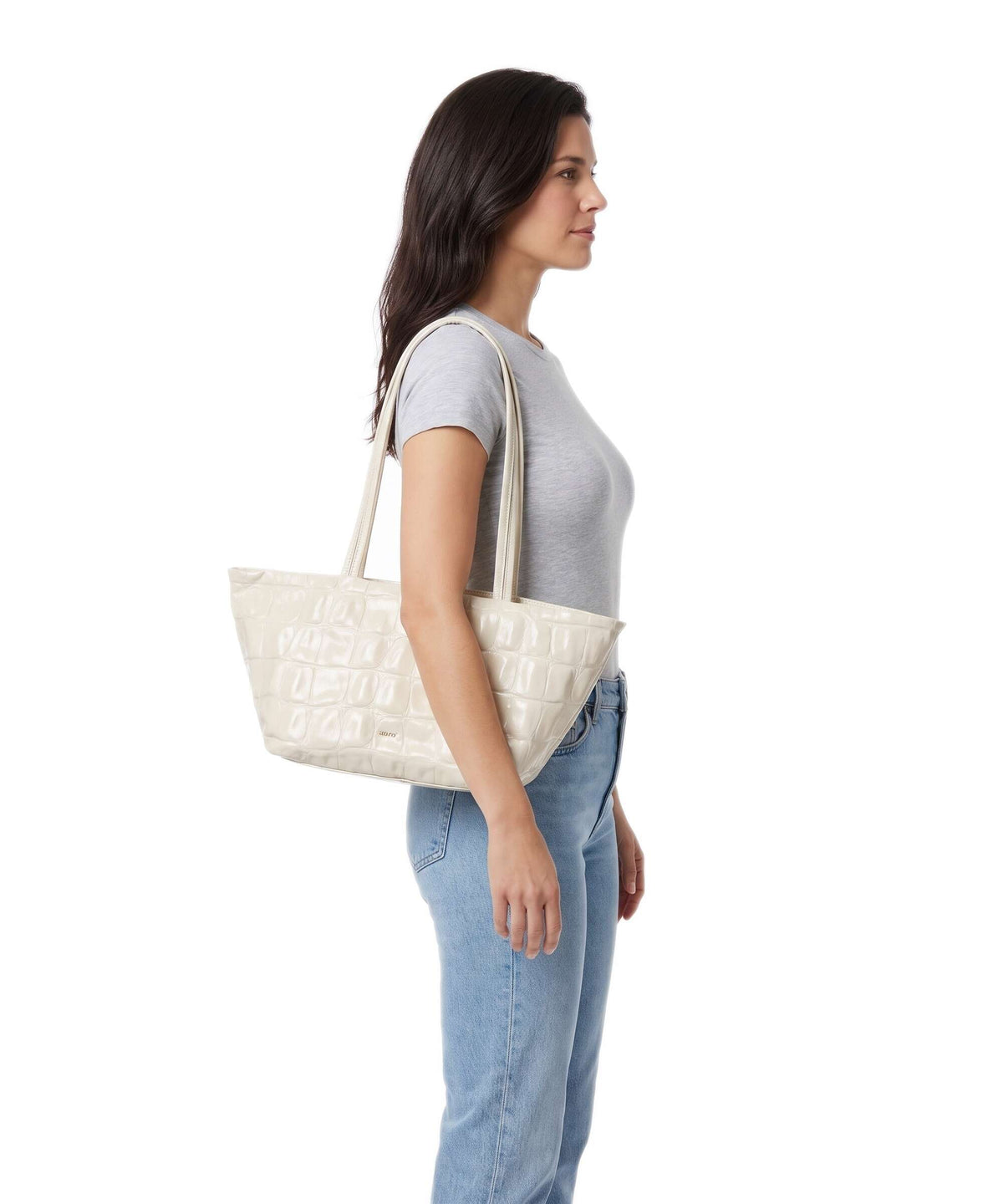 Abro Maxi Cocco Alba Shoulder bag milk