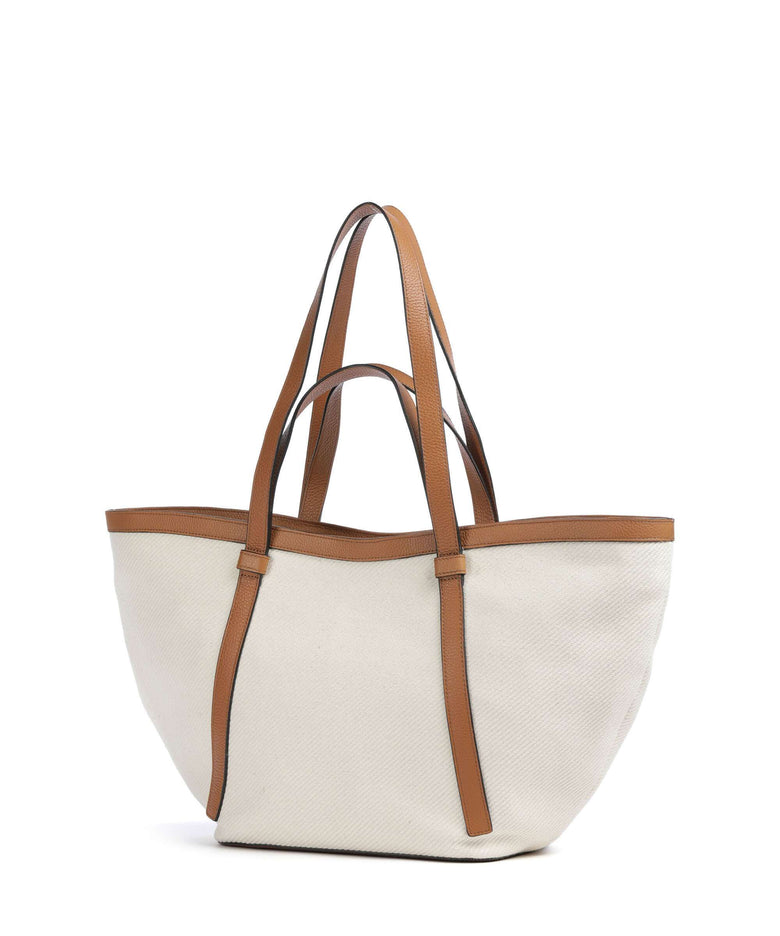 Abro Super Drill Cosmo Large Tote bag ivory/cuoio
