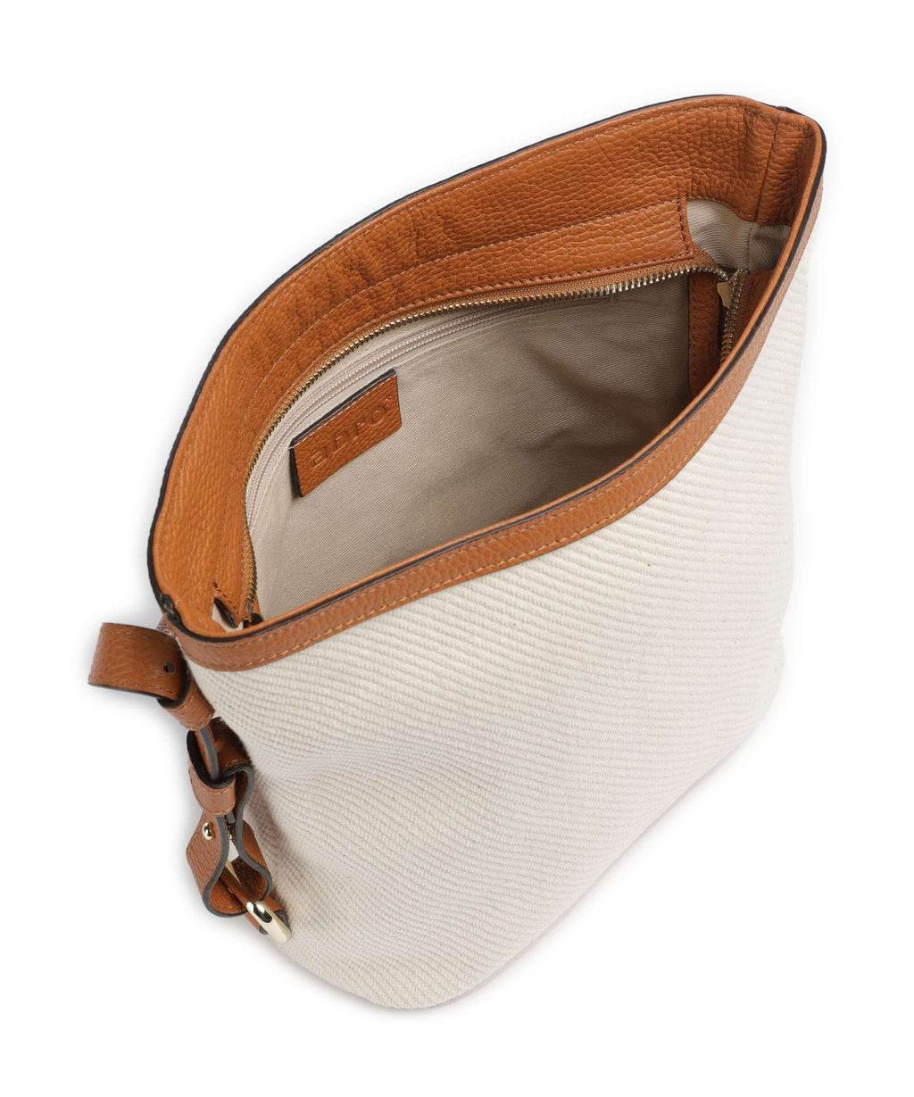 Abro Super Drill Cosmo Hobo bag ivory/cuoio