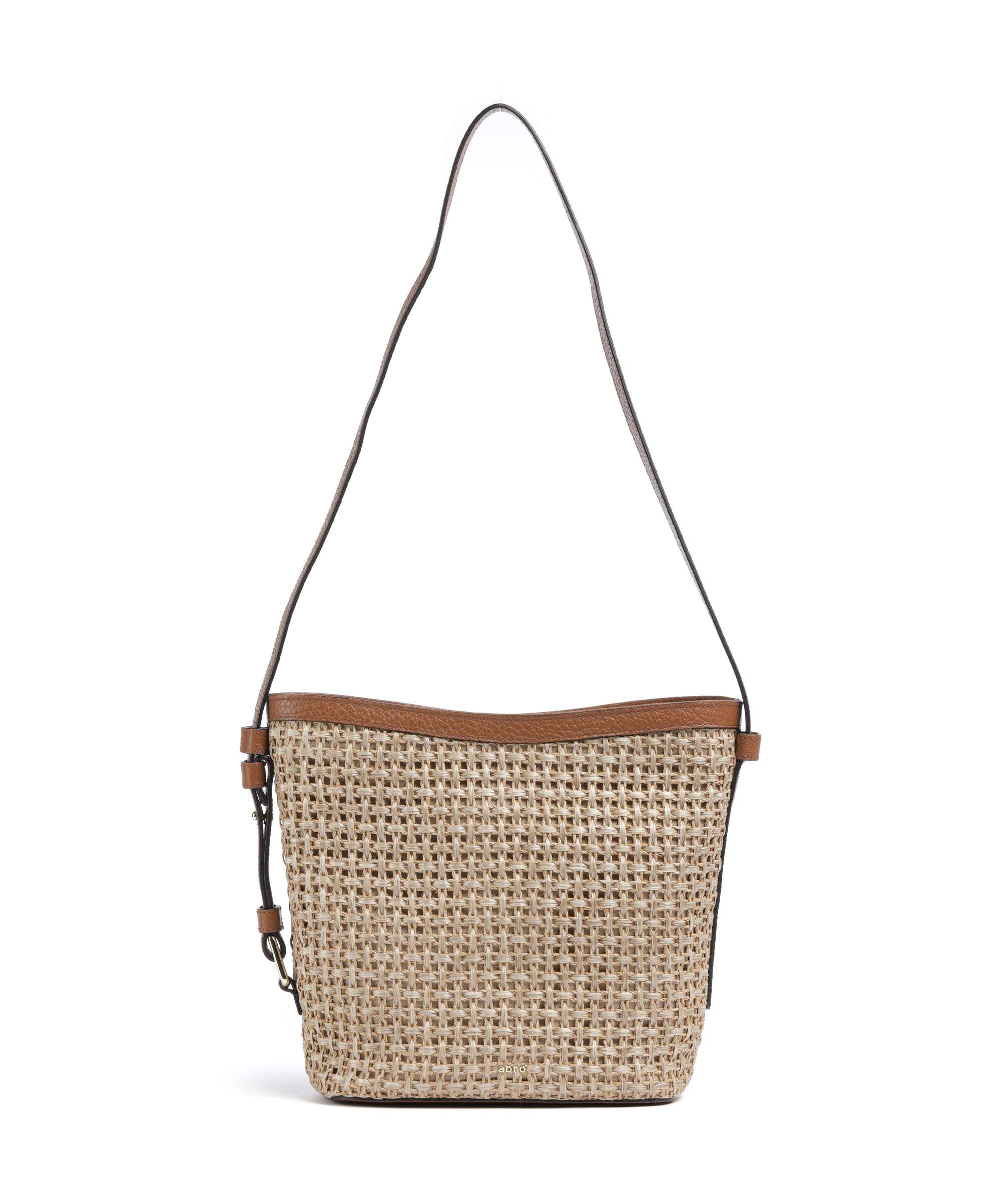 Abro Raffia Cordino Cosmo Crossbody bag caramel/cognac